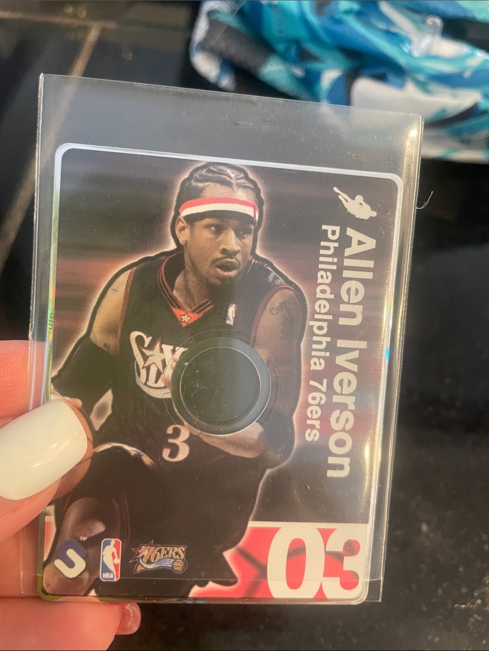 Holographic Circular Accent card Allen Iverson